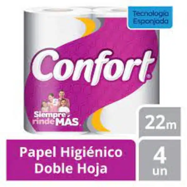 Papel higiénico Confort doble hoja 4 un 22 mt